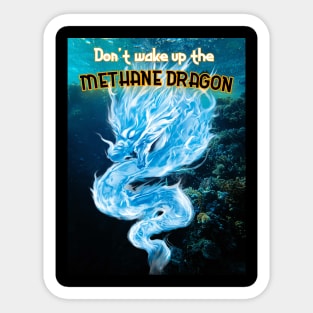 Methane Dragon Climate Change COP26 Glasow Sticker